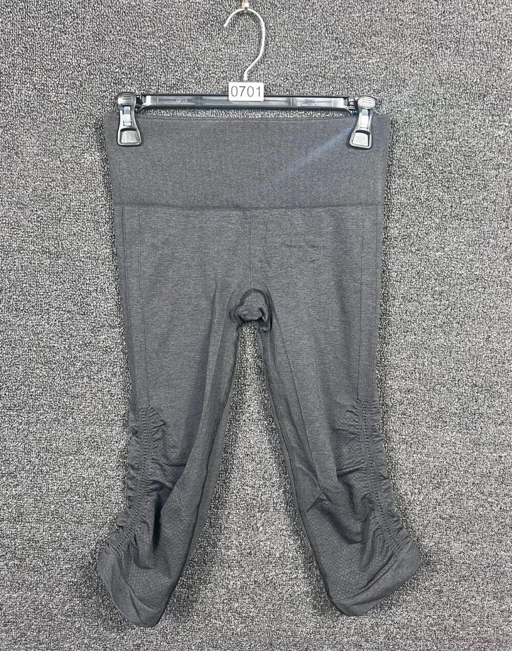 Lululemon Ebb and Flow Capri Yoga Leggings Pants Womens Size 4 Black Gray